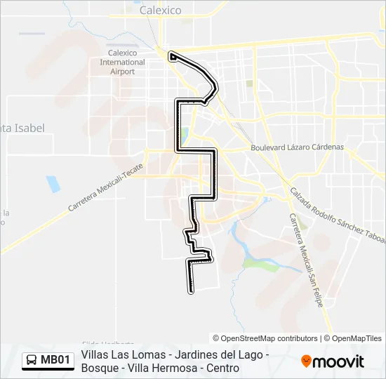 MB01 Bus Line Map