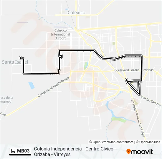MB03 Bus Line Map