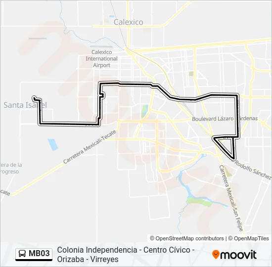 MB03 Bus Line Map