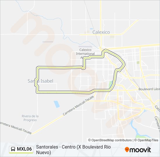 Mapa de MXL06 de autobús