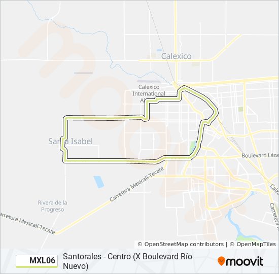 Mapa de MXL06 de autobús