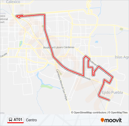 AT01 bus Line Map