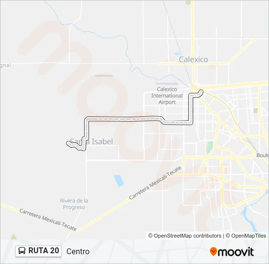 RUTA 20 Bus Line Map