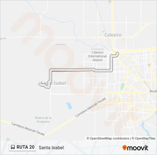 RUTA 20 Bus Line Map