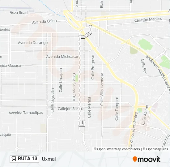 RUTA 13 Bus Line Map