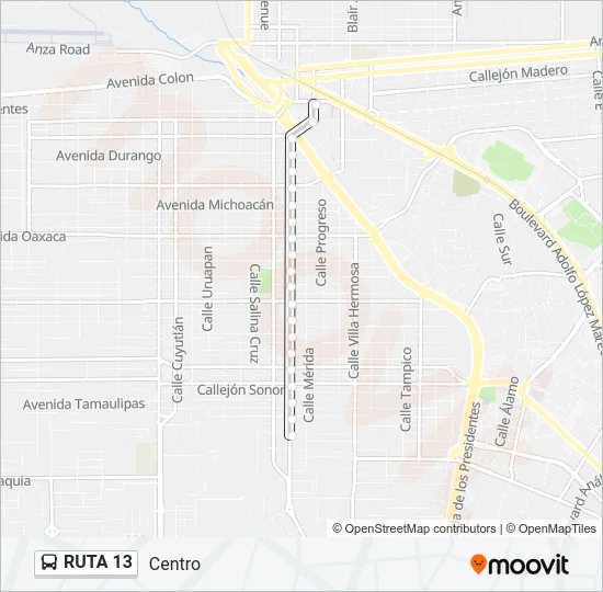 RUTA 13 Bus Line Map