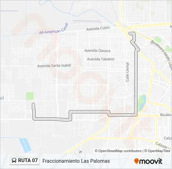 RUTA 07 Bus Line Map