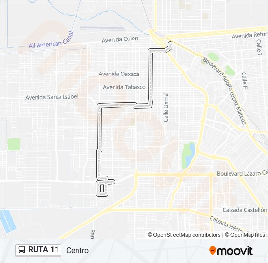 RUTA 11 bus Line Map