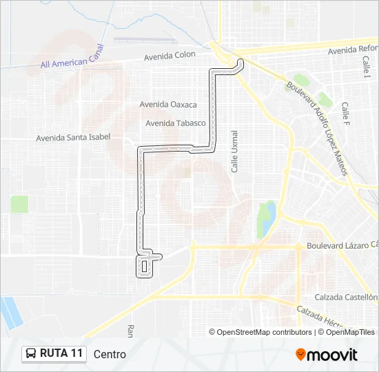 RUTA 11 Bus Line Map