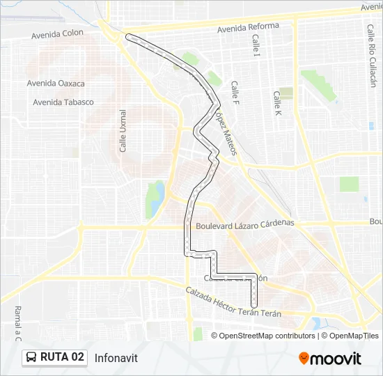RUTA 02 Bus Line Map
