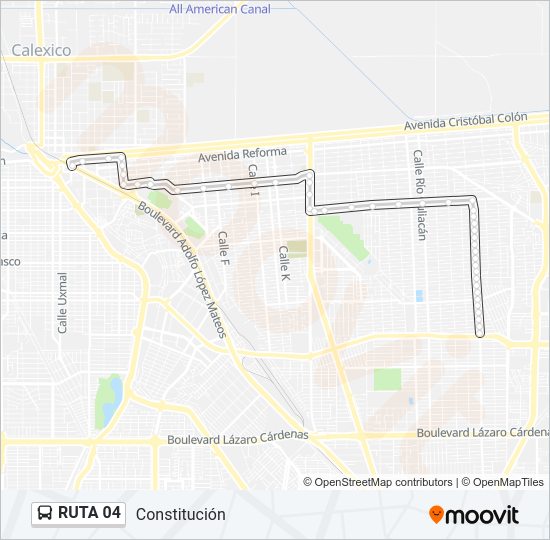 RUTA 04 Bus Line Map