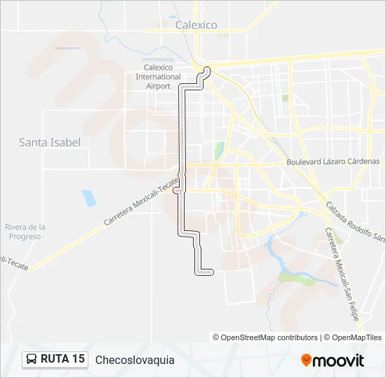 RUTA 15 Bus Line Map