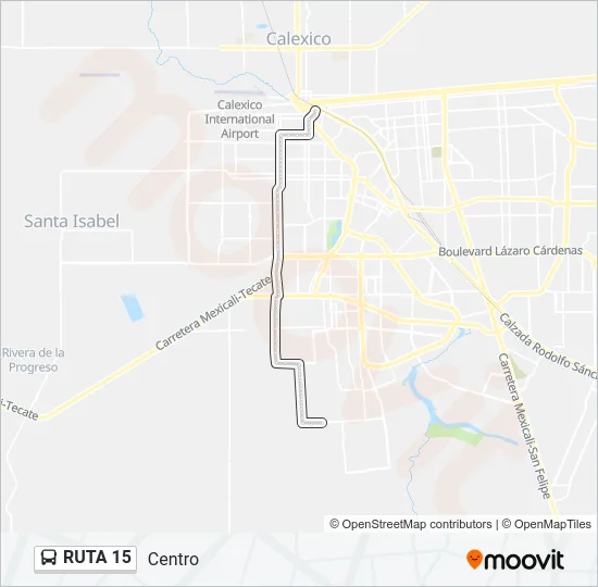 RUTA 15 Bus Line Map
