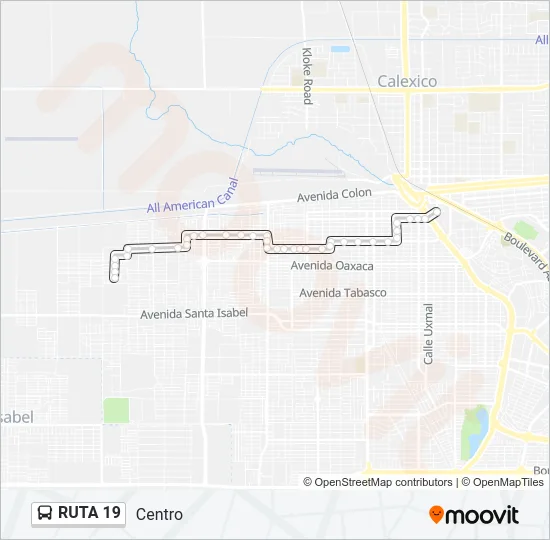RUTA 19 Bus Line Map