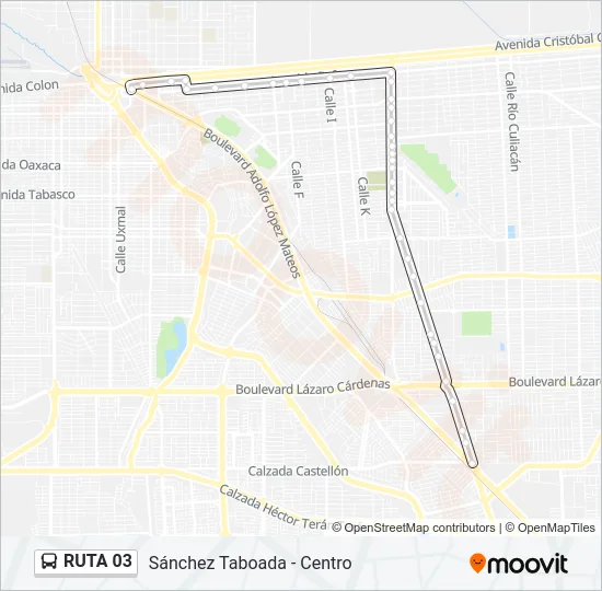 RUTA 03 Bus Line Map