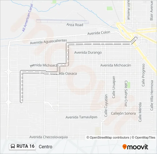 RUTA 16 Bus Line Map