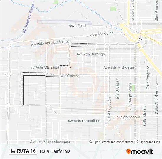 RUTA 16 Bus Line Map