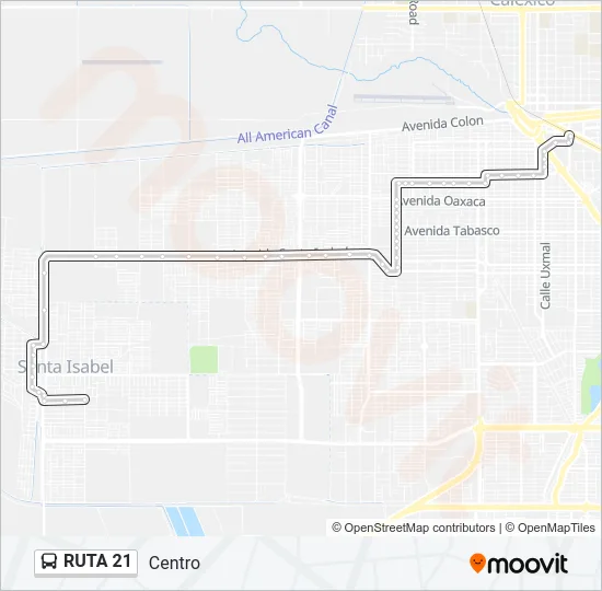 RUTA 21 Bus Line Map