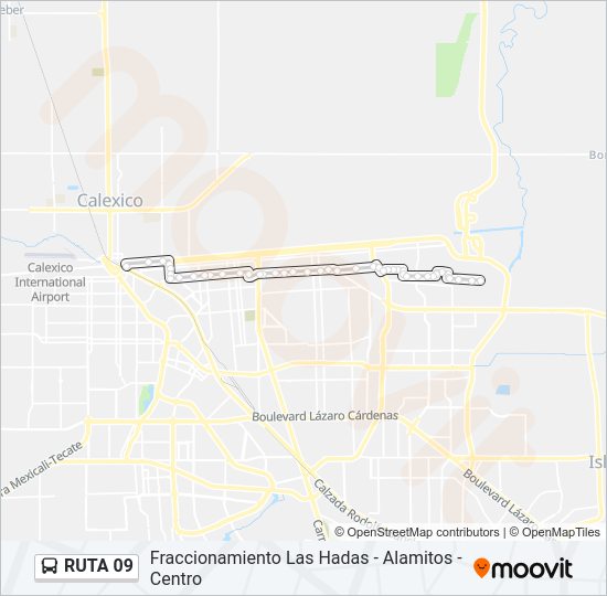 Mapa de RUTA 09 de autobús
