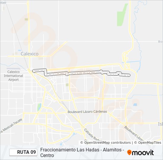 Ruta 09: horarios, paradas y mapas - Centro (Actualizado)