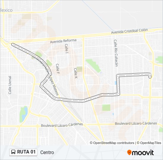 RUTA 01 bus Line Map