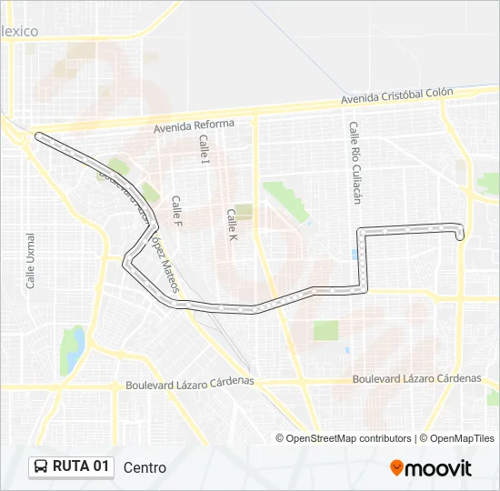 RUTA 01 Bus Line Map
