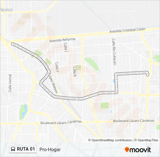 RUTA 01 Bus Line Map