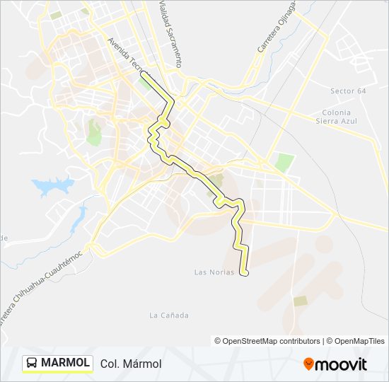 MARMOL Bus Line Map