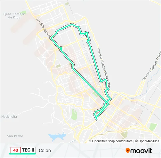 TEC II Bus Line Map