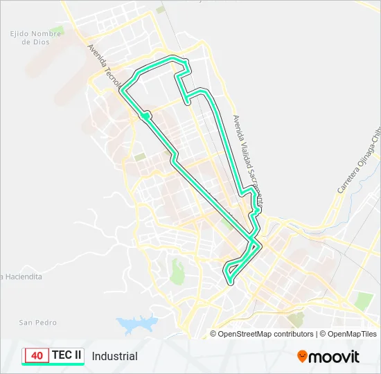 TEC II Bus Line Map