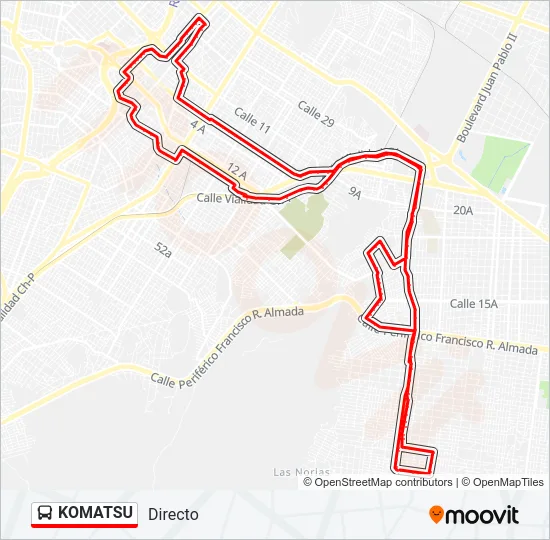 KOMATSU Bus Line Map