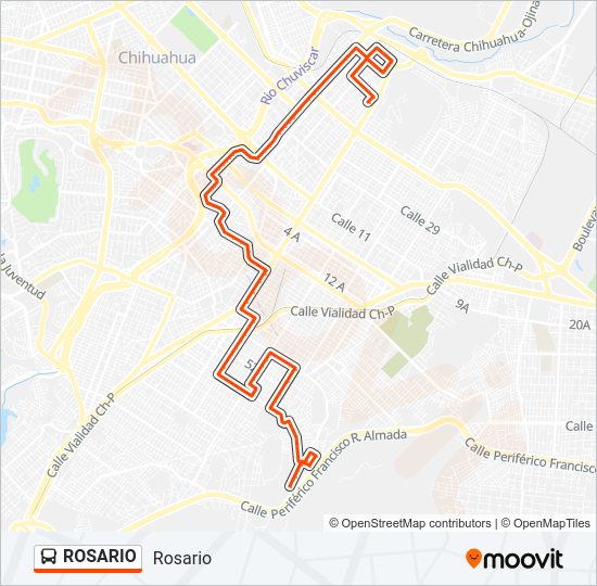 Mapa de ROSARIO de autobús