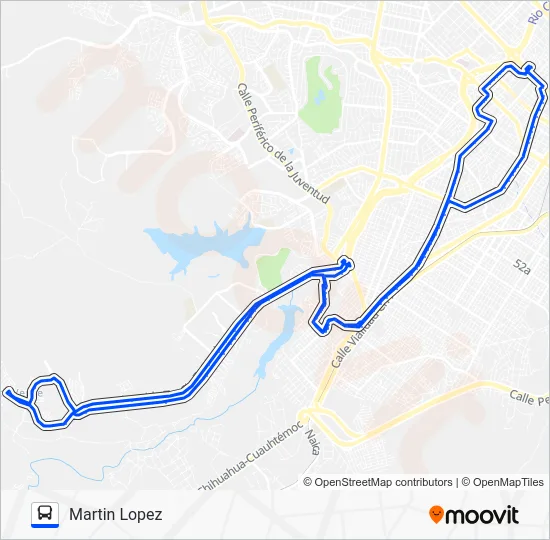 AV. ZARCO Bus Line Map