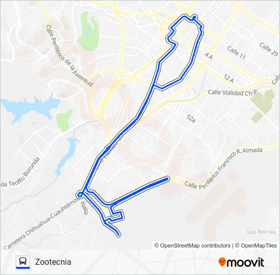 AV. ZARCO Bus Line Map