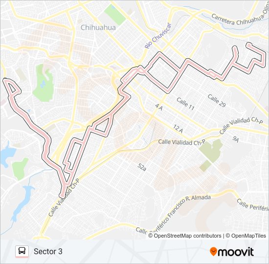 Mapa de CAMPESINA de autobús