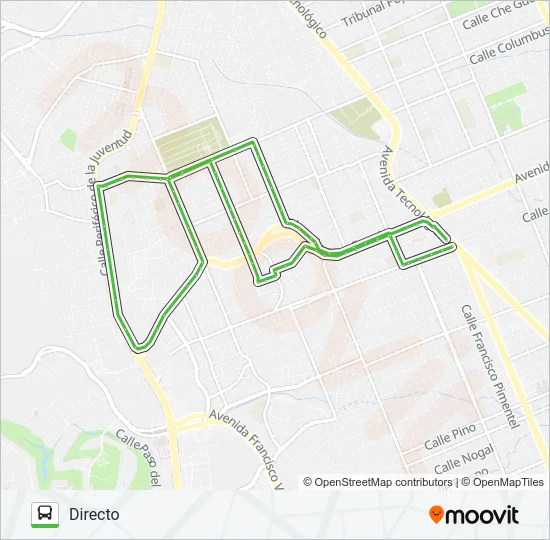 INFONAVIT Bus Line Map