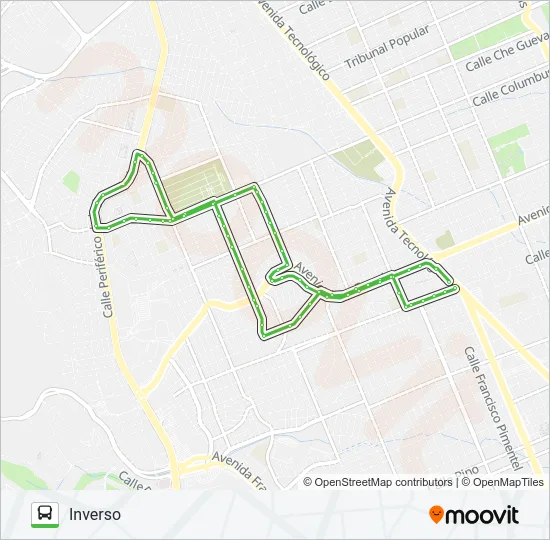 INFONAVIT Bus Line Map