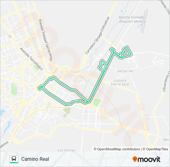 CAMINO REAL Bus Line Map