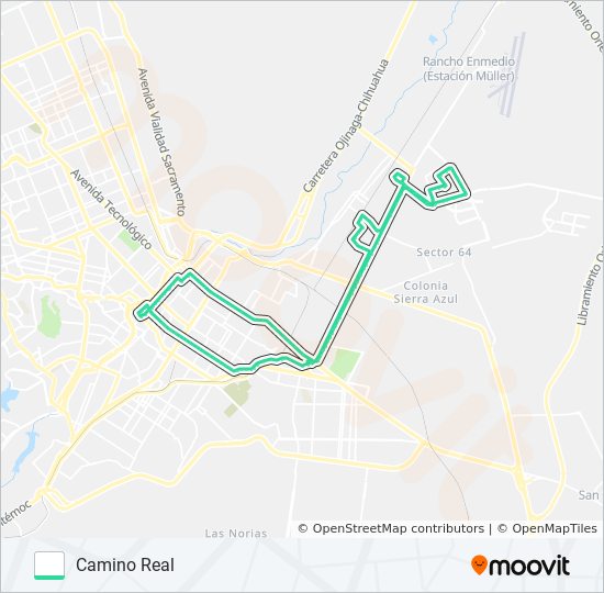 CAMINO REAL bus Line Map
