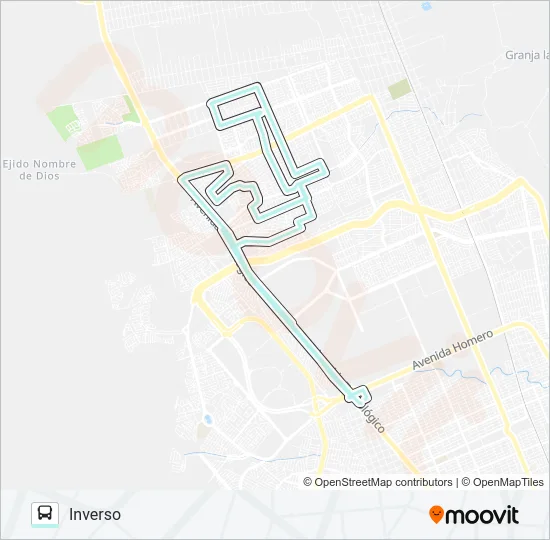 20 ANIVERSARIO Bus Line Map