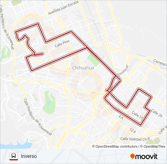 Mapa de RUTA 3 GRANJAS de autobús