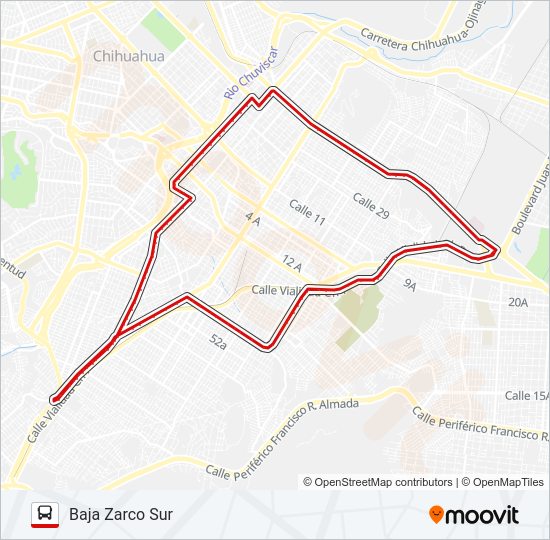 Mapa de CIRCUNVALACIÓN 1 de autobús