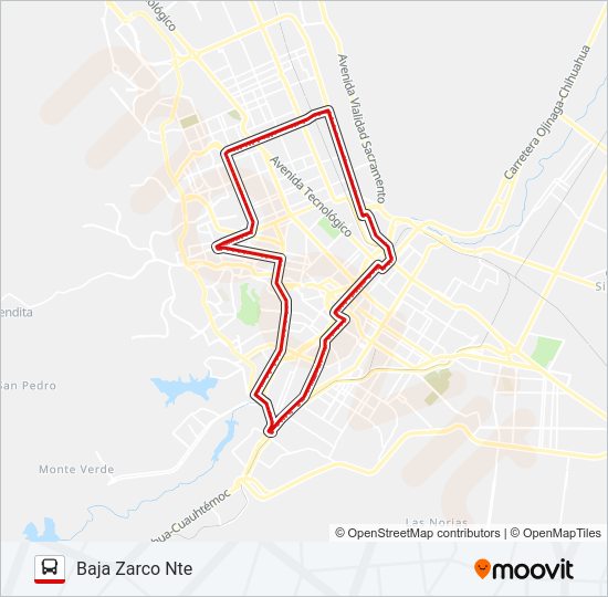 Mapa de CIRCUNVALACIÓN 1 de autobús