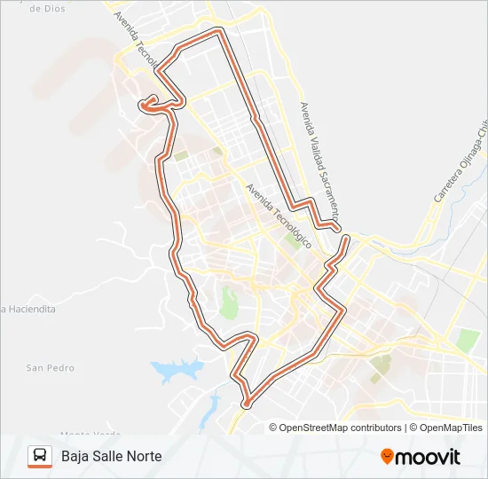 CIRCUNVALACIÓN 2 Bus Line Map
