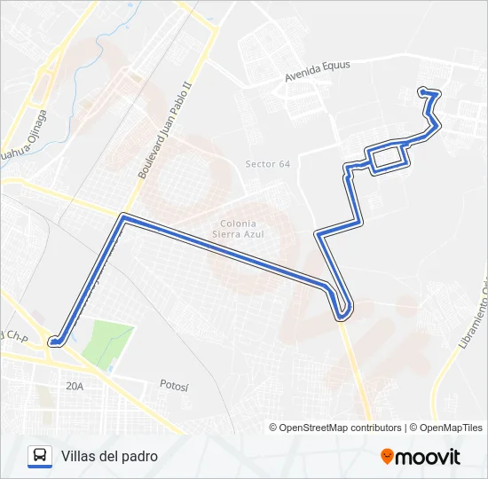 VILLAS DEL PADRO Bus Line Map