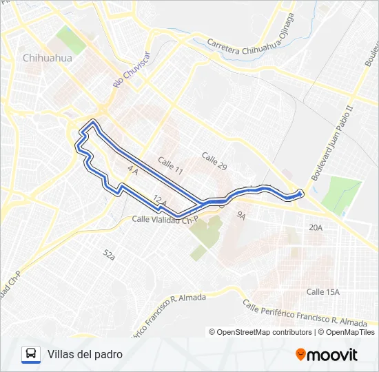 VILLAS DEL PADRO Bus Line Map