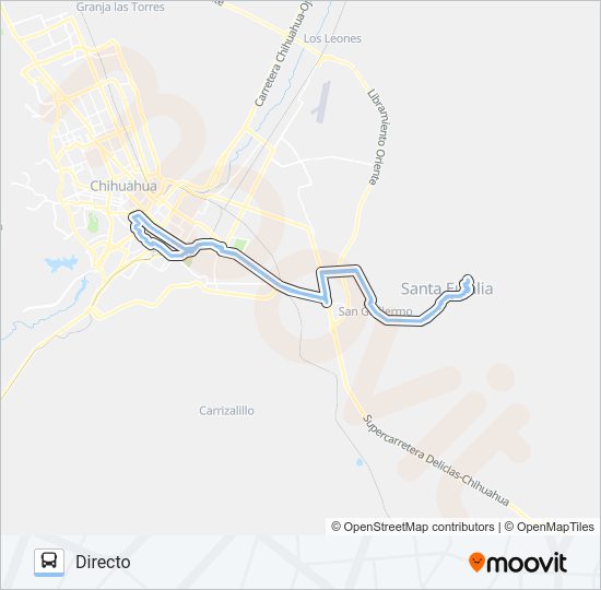 Mapa de CHIHUAHUA FCO. PORTILLO de autobús