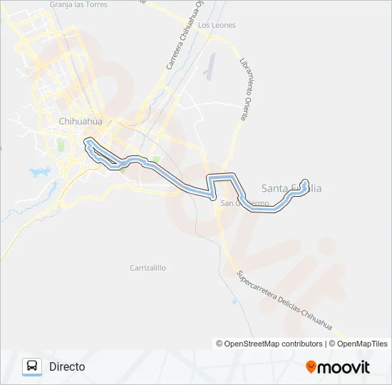 CHIHUAHUA FCO. PORTILLO Bus Line Map