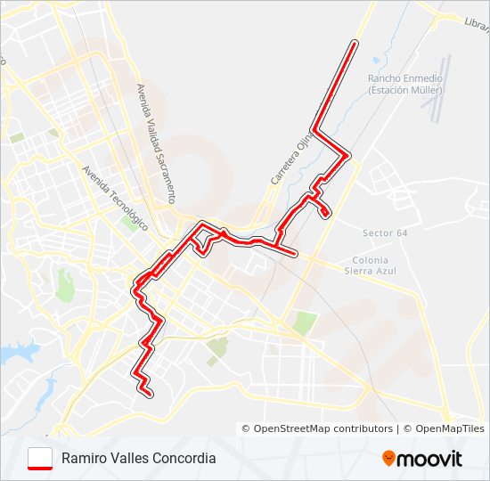RAMIRO VALLES CONCORDIA bus Line Map