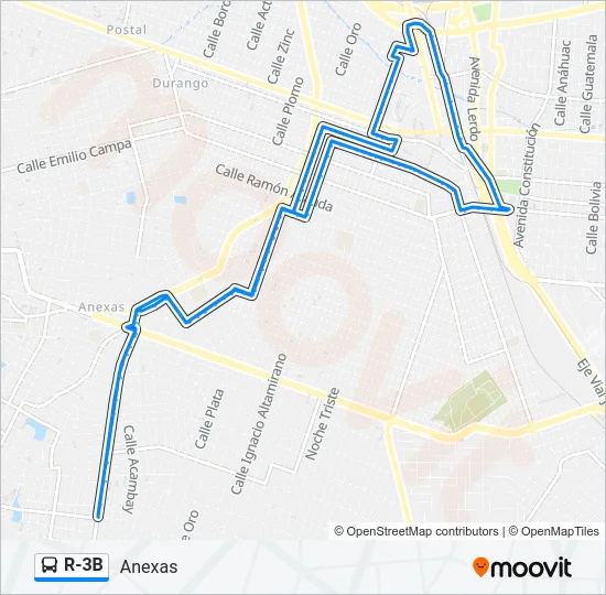 R-3B Bus Line Map